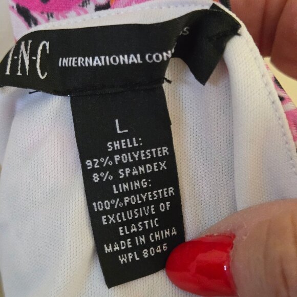 Inc International Concept Multi Paisley Studded Handkerchief Hem Dress Size L - Picture 8 of 9